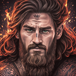 Arafed image of a man with beard and tattoos, Messi, portrait of Lionel Messi, Lionel Messi, the best of all time, Messi as a viking, Messi as cyborg, 8k HQ, loaded, 8K highly detailed ?? ? ? ? ?, full device, red BG, Guapo, HQ 4K phone wallpaper, Luis Melo --auto --s2
