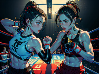 (Original), (Boxing Match), (Best Quality), (Masterpiece), Photographic Reality, Realistic, Very Detailed Illustrations, (1 Girl), Beautiful Eyes, (Delicate Face), Perfect Details, (Best Lighting), (Super Intricate Details), (Boxing Girl), (Aggressive Punching), Sweat, Heavy Breathing, (Crushing Attack), (Boxing Ring), Sports Shorts, Perfect Details, Perfect Fingers, Perfect Limbs, Impact, (Shiny Skin), Abs, Muscles, Waist Line, Boxing Shorts , boxing, black hair, high ponytail, super long hair, 4K unity, (super fine CG: 1.2), (8K: 1.2), realistic, octane rendering