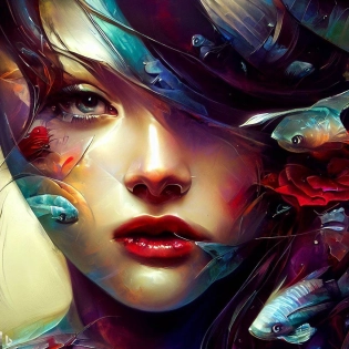 There's beauty in weirdness. Acrylic art by Anna dittmann, John William Waterhouse, Charlie bowater, Karol bak, Jacek yerka, victo ngai. trending on Artstation, intricate, highly detailed, crispy quality, dynamic lighting, hyperdetailed and realistic. (DreamlikeArt:1. 1), 8k, UHD, HDR, (Masterpiece:1. 5), (best quality:1. 5), Model: Dark Sushi Mix -Mix