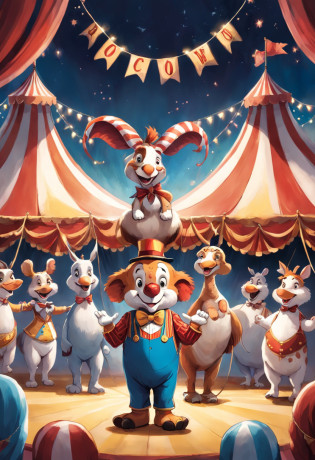 Conclusion: A World of Joy and Friendship

At the end of their exciting journey with Circo dos Animais Gra�ados, Lisa, Pedro and Dodo realized that the magic was not only in the enchanting show, but also in the connections they made along the way. The circus taught them the importance of laughter, courage and friendship.

Together, they discovered that shared joy is multiplied, that differences can create special bonds, and that each one has a unique talent to offer. The circus brought them together in a bond that transcended expectations, proving that the most unlikely friendships can become the most enduring and meaningful.

As they traveled to new cities and audiences, Lisa, Pedro and Dodo continued to delight people with their jokes and funny numbers. The circus became a place where everyone was welcome, a space of joy and acceptance. Laughter echoed under the big top, creating unforgettable memories for everyone who took part in that magical experience.

And so, Lisa, Pedro and Dodo understood that, sometimes, the real magic is in making others happy, sharing special moments and celebrating diversity. The Circus of Funny Animals has become much more than a show; he has become a symbol of how friendship and joy can transform lives and create a brighter world for all. With smiles on their faces and hearts full of gratitude, they continued on their journey, forever remembering the incredible journey they had lived under the magic circus tent.