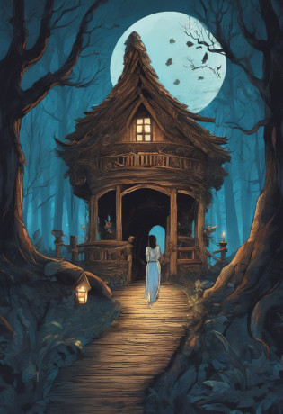 gloomy atmosphere, deeply forested, 