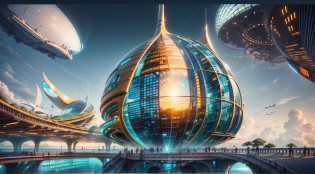 (Best quality,4K,8K,A high resolution,Masterpiece:1.2),Ultra-detailed,(Realistic,Photorealistic,photo-realistic:1.37),Futuristic floating city,Futuristic technology,Huge urban high-tech tablet platform,Airship,Floating in the sky,Futuristic city,Small airships around,High-tech hemispherical platform,Colorful lights,Advanced architecture,modernn architecture,skyscrapper,Access the cloud,Scenic beauty,view over city,Impressive design,Blend seamlessly with nature,energetic and vibrant atmosphere,Futuristic transportation system,Hanging parking,Transparent path,Lush greenery,Sky gardens,cascading waterfalls,Magnificent skyline,reflections on the water,Sparkling river,Architectural innovation,futuristic skyscrapers,Transparent dome,The shape of the building is unusual,Elevated walkway,Impressive skyline,Glowing lights,Futuristic technology,Minimalist design,Scenic spots,Panoramic view,Cloud Piercing Tower,Vibrant colors,epic sunrise,epic sunset,Dazzling light display,magical ambiance,The future city,Urban Utopia,LuxuryLifestyle,Innovative energy,sustainable development,Smart city technology,Advanced infrastructure,Tranquil atmosphere,Nature and technology live in harmony,Awesome cityscape,Unprecedented urban planning,Architecture connects seamlessly with nature,High-tech metropolis,A cutting-edge engineering marvel,The future of urban living,Visionary architectural concept,Energy-efficient buildings,Harmony with the environment,A city floating above the clouds,Utopian dreams become reality,The possibilities are endless,State-of-the-art transportation network,Green energy integration,Innovative materials,Impressive holographic display,Advanced communication system,Breathtaking aerial view,Quiet and peaceful environment,Modernist aesthetics,Ethereal beauty