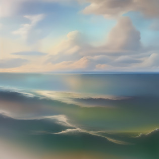 painting of a painting of a sky with clouds and water, digital oil on canvas, abstract nature landscape, digital expressive oil painting, digital oil painting, an abstract tropical landscape, oil digital painting, vivid abstract landscape, abstract landscape, oil painting in a modern style, painted in high resolution, inspired by Thomas Moran, impressionistic brushwork, in style of digital painting