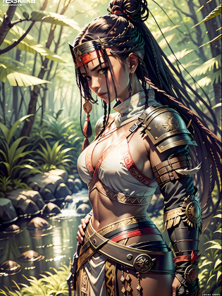 masterpiece, best quality, (extremely detailed CG unity 8k wallpaper), (best quality), (best illustration), (best shadow), In the image, the beautiful female samurai stands tall and proud in the midst of a serene sakura forest. Her long, black hair is tied back in a sleek bun, and her face is determined and confident. She wears a traditional samurai armor, complete with a red sash around her waist and a metal chest plate that glints in the sunlight. The armor is adorned with intricate designs and symbols, showcasing her status as a skilled warrior.

In her right hand, she holds a sharp and deadly katana sword, its blade glinting in the sunlight. She holds it in the Iai stance, ready to strike at a moment�s notice. Her left hand rests on the hilt of the sword, her fingers poised and ready to draw it from its sheath.

The sakura forest around her is a vibrant pink, with blossoms falling gently to the ground. The trees are tall and majestic, their branches reaching up towards the sky. The ground is covered in a soft layer of green grass, and a small stream runs through the forest, adding to the peaceful atmosphere.

Despite the tranquility of the scene, there is a sense of danger and tension in the air. The beautiful female samurai is ready to defend herself and her honor at any cost. Her eyes are focused and alert, scanning the surrounding area for any potential threats.

This image captures the essence of the samurai spirit - strength, honor, and an unwavering commitment to protecting what is right. It is a stunning portrayal of a powerful and beautiful warrior, ready to take on any challenge that comes her way., view from side