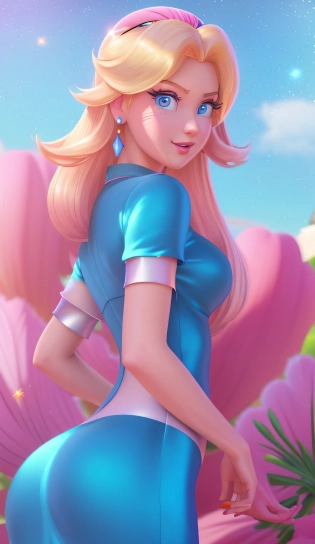 a close up of a cartoon girl in a blue dress, portrait of princess peach, highly detailed exquisite fanart, princess peach), princess peach, detailed fanart, star butterfly, high detailed official artwork, commission for high res, render of april, smooth anime cg art, princess portrait, high quality fanart, official render, detailed digital anime art, cute detailed digital art