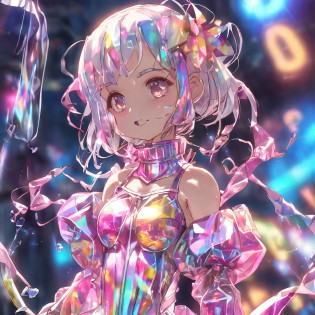 nsfw, masterpiece, more detailed, 1loli, toddler, adorable, 7yo, skinny, oily skin, flat chest, ribs, small hip, wavy blonde hair, long eyelash, alluring smile, blush, spread legs, prostitute, (transparent color PVC clothing), (transparent color vinyl clothing), (prismatic), holographic, chromatic aberration, frilled leotard, magical heroine costume, sailor collar, frilled mini skirt, dynamic lighting