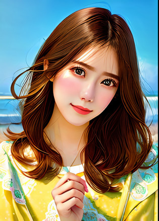 Beautuful Women?Bright design?PastelColors?the wind?Ink dripping?Spring light?shinny skin?the pose?full body Esbian?stele?Brown hair