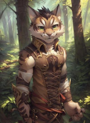 <lora:shu-chi-09:0.8>, yan shu chi, solo,  by Pixelsketcher, by Bayard Wu, by Thomas Benjamin Kennington , by Einshelm, detailed eyes, forest background, (full body)