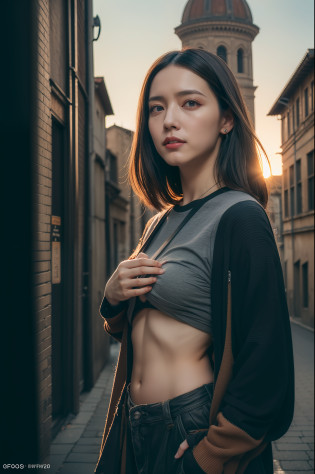 80mm, Epic Realistic, painting of a dancer on a street of 2020s Florence,(Florence Cathedral background),Navel,Large crowds, by range murata, a big red sun in the background, Stunning, matted, paul gauguin, Van Gogh, Art by Greg Rutkowski and ArtGerm, Soft cinematic light, adobe lightroom, Photolab, nffsw, Convoluted, Highly detailed, (depth of fields:1.4), (dark shot:1.22), Neutral colors, (nffsw:1.4), (Muted colors:1.4), (Convoluted), (art  stations:1.2), hyperdetails, Dramatic, Intricate details, (technicolor:0.9), (rutkowski:0.8), Cinematic, Detailed, Soft light, sharp, exposure blend, medium shot, Bokeh, (nffsw:1.4), High contrast, (Cinematic,black and orange:0.85), (Muted colors, dim colors, Soothing tones:1.3), Low saturation, (hyperdetails:1.2), (Noir:0.4), Soft light, sharp, exposure blend, medium shot, Bokeh, (nffsw:1.4), High contrast, (Cinematic, teal and orange:0.85), (Muted colors, dim colors, Soothing tones:1.3), Low saturation, (hyperdetails:1.2), (Noir:0.4), (Intricate details:1.12), nffsw, (Intricate details, hyperdetails:1.15)
