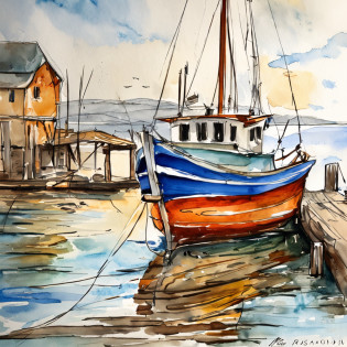 Painting of a boat sitting on a wooden dock, drawn in microsoft paint, sketch of an ocean in ms paint, line-drawing, Small boat, Boat, das boot, some boats, thick line drawing, drawn with photoshop, Rowing Boat, boat in foreground, line-drawing, small boat in foreground, Small boat in the foreground, digital sketch, Drip paint. Perfect color grading. Influence of Karel Appel and Jeremy Mann, Lots of dramatic and threatening scenes, ultra-detailliert, Beautiful, insanely detaileda, Intricate details, Editorial Photography, Shot with a 50mm lens, depth of fields, Tilt Blur, Shutter Speed 1/1000, F/22. Lightmaps, Super bright