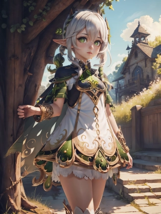 masterpiece, best quality, Single girl, solo, nahida genshin, cross-shaped pupils, default dress, green cape, standing <lora:Nahida3:1>, 8k, UHD, HDR, (Masterpiece:1. 5), (best quality:1. 5)