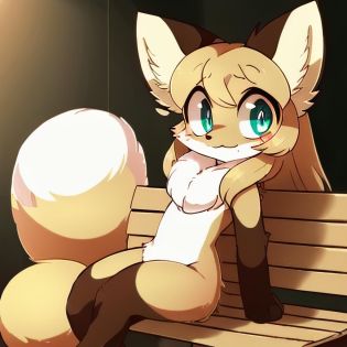 uploaded on e621, by Slugbox, by stemingbunbun, by cheezayballz, by Dagasi, by yourdigimongirl, by healingpit, <lora:Averiv0.3:0.8>, solo female (Fox, fluffy, thighs, green eyes, cute, big eyes, fluffy ears, fur, detailed fur, fluffy chest, chest fluff,  fluffy ears, fluffy tail, (full body:1.6), fox paws, paws, cute face, soft fur, 1 tail, big tail), detailed lighting, shading, cinematic lightning, (kemono, small, cute, baby), shaded, masterpiece, detailed ambient light, detailed background, sunny day, backlighting, crepuscular ray, fur light reflection, bench, relaxed, laying on bench, masterpiece, natural light, smug, soft colors, illustration, high quality, simple expression