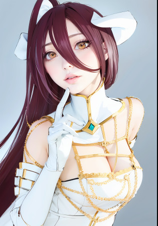 anime girl with long hair and white dress posing for a picture, marin kitagawa fanart, coloured lineart, erza scarlet as a real person, illustrious makinami, made with anime painter studio, colored sketch, coloured lineart, twintails white_gloves, digital anime art!!, fanart, high quality colored sketch, seductive anime girls, rei hino as a princess
