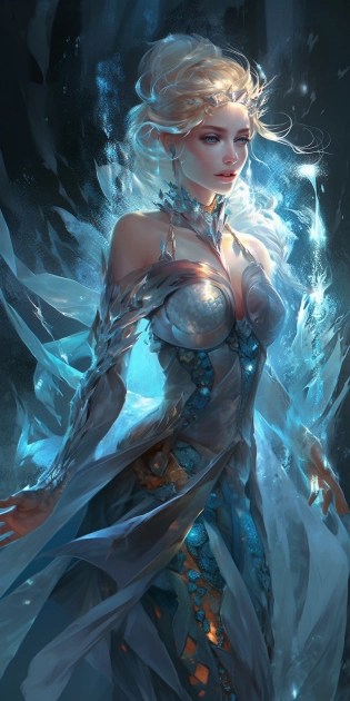 Stunning action pose::10 Elsa in a revealing intricate nightwear::10 goes in ice castle::8 hyper detailed::9 ultra stunning lighting, swirling blue smoke, beautiful alluring outfit, gorgeous female, hourglass figure, beautifully lit, dark atmosphere, alluring pose, sheer fabric, scandalous pose, full body, 4D dimension, Stunning Concept art by: Stanley Artgerm, Darek Zabrocki, and Ross Draws, beautifully color - coded, unreal render::9 --s 300 --upbeta --q 5 --ar 1:2 --v 5