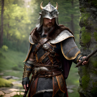 Long beard?mtu?ax?scyscraper?
Experienced hunter?
fur shawl?short� skirt?Horn helmet?Tattooed with?long cape?
Iron shoulder armor?
Viking warrior?
European style?Vintage style?
k hd?32K?
full bodyesbian?
