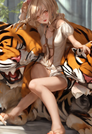 Official art, masutepiece, Sharp Focus,(masutepiece, side lights, Beautiful Eyes of Details: 1.2), 3D Face, Realistic, Perfect face, Absolute resolution, High resolution, Texture, (masutepiece: 1.5), (Best Quality), 8K, (Beautiful Face and Eyes in High Resolution), (girl with), (tiger Girl, Furry girl, Kemono girl, Bad girl: 1.5), (yellow Skin, tiger skin, tiger bodyhair, Colored skin, completely nude: 1.5), (tiger arms, tiger hands, tiger legs, tiger feet:1.5), (Attacking:1.5), Spiky ears, (Oily skin, slender, Long breasts, Gooey breasts, Huge breasts:1.5), Full body, Evil smile, Open mouth, (Thick eyebrows: 1.3), thin hip, Bare legged,(black sclera eyes:1.3), Silver hair, (Midnight, classroom:1.5), (tiger girl, tiger Skin:1.5), (corruption, turn evil, spread legs:1.5), Detailed legs, Detailed sole, Many lotions ,(spread legs, egg laying:1.5)