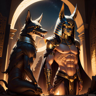 Claro! Here is the prompt for a drawing or story involving Anubis:

