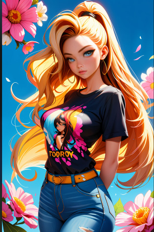 ASHLEY ALEXISS beautiful woman with ultra detailed long hair, (beautiful and clear background: 1.2),, fantastic paintings, graffiti style, flowers, highly detailed eyes, a t-shirt or dress with a white blouse underneath, position, with long black hair, stained glass windows, fantastic paintings by joe madureira, high quality, photo, adhesive art, beautiful woman carol nakamura with long hair,   freedom, soul, digital illustration, comic style, perfect anatomy, centered, approaching perfection, dynamic, highly detailed, watercolor painting, artstation, concept art, smooth, sharp focus, illustration, art by flesh griffiths and wadim kashin,,anime girl pose alone, short pastel hair, heterochromia, perfect anatomy, centered, approaching perfection, dynamic, highly detailed, character sheet, artstation, concept art,  soft, sharp focus, illustration, extraordinary jlustration, background, mixed-Idioma_Texto, Japanese letters in graffit ,raw photo, ::comix style by Marc Silvestri:: beautiful woman ashley alexiss European perfect and detailed, style ::2.0 comix illustration style,tatoon style , man model ultra detailed, (beautiful and clear background:1.2),, fantastic paintings ,graffit style, highly detailed eyes , a white t-shirt or tatoon stamp ,  blond hair, masterpiece, best quality, high quality, highres, detail enhancement, ((most beautiful image in the world)), masterpiece, best quality, high quality, highres, detail enhancement, ((most beautiful image )),with short, shiny black hair, wearing a large round-neck t-shirt, wearing jeans, five legs, like yellow sneakers, emphasizing the integrity of the human body, emphasis on the correct 5 fingers on each hand and the correct shadow,  ,beautiful woman with long hair ultra detailed, (beautiful and clear background:1.2),, fantastic paintings ,graffit style, flowers, highly detailed eyes , a t-shirt or dressed in a white blouse underneath, position, with long blac