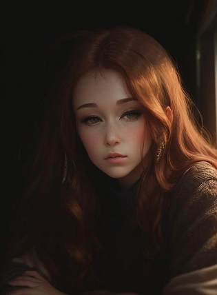 closeup, portrait, LeannaDecker, ((wearing sweater)), inside, portrait, kitchen, holding coffee mug, winter fire, eyes open, best quality, upper body, by lee jeffries nikon d850 film stock photograph 4 kodak 400 camera f1. 6 lens rich colors hyper realistic lifelike texture natural lighting unreal engine trending on artstation cinestill 800, (100mm lens), long hair, red hair <lora:Leanna Decker:1>
