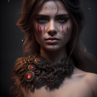 (Dark Fantasy:1.1), (Masterpiece, Epic Quality, Epic Realism, Ultra Resolution, 8K Photo Unity, Epic Detail: 1.1), (Corpse of a Young Dark Sorceress), (Failed Blood Magic: 1.2), Intricate Details, Dynamic Angle, The Most Beautiful Form of Chaos, (Bloody Whirlwind, Ash Rain), Intricate Details, Water Splashes, Fire, Rim Lighting, Soft Lighting, (Natural Skin Texture, Natural Hair, Natural Eyebrows, Natural Lips, Natural Eyes,  Natural Eyelashes), (Professional Photography, Photorealism, Hyperrealism), Ray Tracing, HDR