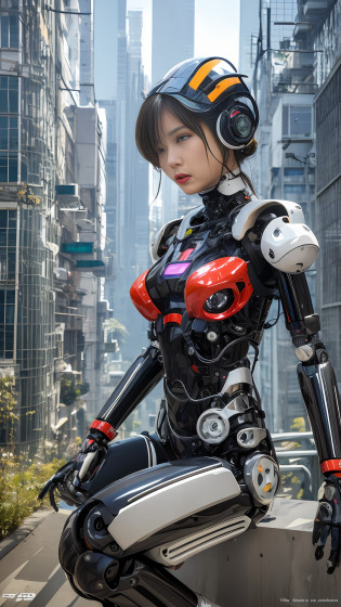 High quality, masterpiece, ultra-high resolution, (realistic: 1.4), female robots and mechanical devices are common elements in the high-tech world of cyberpunk. Here is a writing tip on this topic:

1. Background setting:
Build a cyberpunk world with highly developed technology in the future. Describe a cityscape full of high-rise buildings, busy streets, and cool tech devices. In this world, female robots and mechanical devices are ubiquitous in all fields, from labor to recreational presence.

2. Appearance and function of female robots:
Describe the physical features of a female robot, which can be a crystal clear metal shell or a synthetic material that mimics the skin color of a human body. Emphasize their high-tech characteristics, such as their ability to think, learn and express their emotions on their own.

3. Application of mechanical devices:
Depict various application scenarios of mechanical devices. They can be personal care assistants with massage, bathing and beauty functions; It can also be a domestic helper, taking on the role of housework or caring for the elderly and children; It can even be a weapon of war, with high mobility and powerful firepower.

4. Human-machine relationship:
Depicting the relationship between female robots and humans. Describe how people communicate, collaborate, or dispute with them. Some see them as partners and friends, while others see them as tools or slaves.

5. Ethical and moral dilemmas:
Explores the ethical and moral issues raised by female robots and mechanical devices. For example, can people truly accept their existence as emotional experiencers? Should they have autonomy and rights?

6. Turning Events:
To introduce a turning point, for example, the discovery that female robots are no longer limited to human instructions and begin to exhibit autonomous consciousness and even rebellion. This event will spark a debate and conflict about robot rights and the coexistence of humans and machines.

With these tips, yo