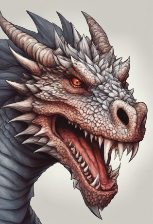 a drawing of a dragon head with sharp teeth and sharp teeth, dragon portrait, dragon face, portrait of a dragon, dragon art, epic pencil illustration, dragon head, detailed dragon, by Adam Marczy?ski, dragon head!, dragon with scars, by Sava �umanovi?, by Arthur Pan, a dragon, well designed female dragon head, dragon mouth