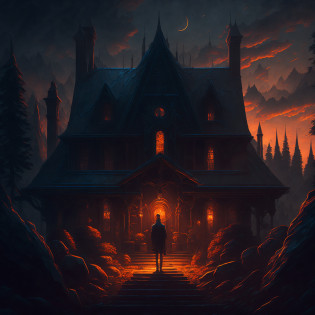 unsettling frightening horror, digital art by greg rutkowski and thomas kinkade in a surreal portrait style. high detailed 8k wallpaper with comic book
