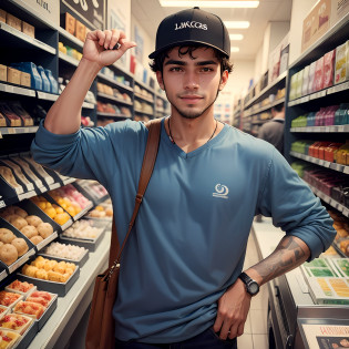 Name: Lucas Oliveira

Age: 30 years

Description: Lucas Oliveira is a young fashion and retail enthusiast. He is the representative of the retail store, always wearing a stylish cap that adds a cool touch to his look. With his expressive eyes and well-groomed beard, Lucas is known for his infectious enthusiasm and excellent customer service.

Lucas is a fashion expert and is always up to date with the latest trends. He is able to help clients find the perfect style for every occasion. Whether putting together a casual everyday look or a smart outfit for a party, Lucas offers expert advice and suggestions for unique combinations.

In addition to his passion for fashion, Lucas is also a skilled communicator. He loves talking to customers, getting to know them better and building trust. His friendly, laid-back approach makes everyone feel at ease in the store.

Lucas is also a tech savvy and uses apps and mobile devices to assist customers with their purchases. It offers personalized recommendations, shows different product options and facilitates the purchase process.

Outside of work, Lucas is a huge sports fan and loves to play football on the weekends. He is also an accomplished musician, playing the guitar and composing his own songs. His outgoing personality and passionate about life make him a captivating figure in the retail store.

With his cool style, fashion knowledge and customer service skills, Lucas Oliveira is the perfect representative for the retail store. It brings a positive and energetic vibe to the shopping environment, making the customer experience memorable and fun. --auto