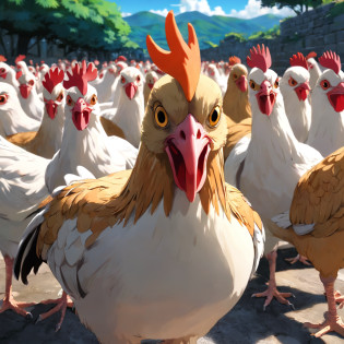 Uma galo?Frango exagerado com olhos grandes,Crazy zoo style? Animais de galinha, frango, Galinhas fofas,Galinha bem-humorada