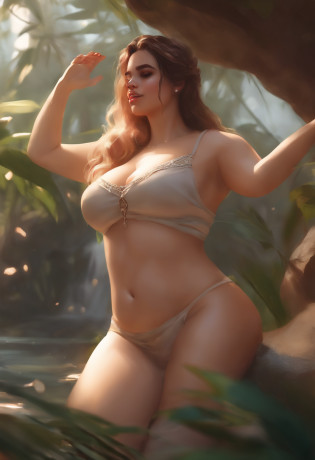imagem de estilo de uma mulher com bunda grande agachada, [ Arte digital 4K ]!!, thicc, Arte no estilo de Guweiz, bunda grandes, com bunda grandes, Oppai, Guweiz, bunda cobertos e SFW, imagem ultra realista, pele molhada brilhante!!, mar de leite