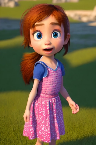Pixar style little girl, 4k, 8k, unreal engine, octane render photorealistic by cosmicwonder, hdr, photography by cosmicwonder, high definition, symmetrical face, volumetric lighting, dusty haze, photo, octane render, 24mm, 4k, 24mm, DSLR, high quality, 60 fps, ultra realistic