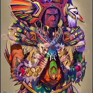 totem animal totem aztek greeble tribal style fanart ornate fantasy heartstone ankama gta5 cover style official behance hd artstation by Jesper Ejsing, by RHADS, Makoto Shinkai and Lois van baarle, ilya kuvshinov, rossdraws totem color pastel vibrant radiating a glowing auraintricate, elegant, sharp focus, illustration, digital painting, concept art, matte, art by WLOP and Artgerm and Greg Rutkowski and Alphonse Mucha, masterpiece, Younger, hyperrealistic