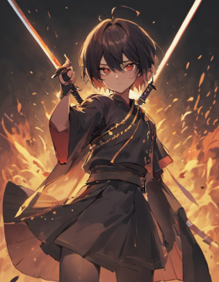 Ninja dos desenhos animados com uma espada e uma roupa preta, um assassino adolescente ousado, Ninja, Roupa Ninja, goth ninja, MK Ninja, mystic ninja, personagem estilo anime, inspired by Kawabata Ry?shi, Gatilho Estilo de Arte de Anime, Epic anime style, pose, inspired by Kan? H?gai, espadachim, segura uma espada preta