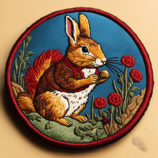 embroided textile badge, the ACME logo by beatrix potter, arthur rackham, background, vintage round embroidery patch, highly detailed textureembroided textile badge, the ACME logo by beatrix potter, arthur rackham, background, vintage round embroidery patch, highly detailed texture Isometric