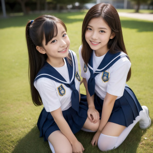 Neat and cute girl,japanes,??12-year-old girl??,?Diagonal rear view??a miniskirt?Neat sailor suit?White High Socks?Loafer shoes?realisitic??A high resolution??masterpiece?Full Body Display?s asleep,Two girls in uniform kneeling on grass in park?Slimed?Erotic Poses?? pose sensual??Show your legs wide open??Lori's Schoolgirl??wetted skin!!?Spread legs?Put your hands behind your back?Raise your hips high?Float your hips high?Close-up from the front?thigh closeup?goddess of Japan?A dark-haired??See-through school uniform????See-through uniforms???Opening legs?smooth translucent white skin??hug from behind?? Japan school uniform, Seifuku, japanese girl school uniform, wearing japanese school uniform, Sailor Uniform, Twin-tailed, Kantai Collection Style, Wearing school uniform, Dressed in uniform?Wearing school uniform, JC Uniform, official artwork, School uniform, a-1 pictures,?Full Body Display?