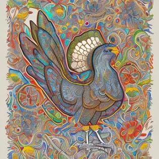 mdjrny-v4 style paper cut art, paper illustration, turkey bird, thanksgiving, highly detailed, ornate, colorful, 8k