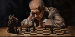 Classic oil painting of man who looks through the matrix, sees the Devil, DMT hallucination, Oil paint, alla prima, Diego Velasquez style. --ar 2:1 --seed 00002 --c 10 --s 100 --v 5