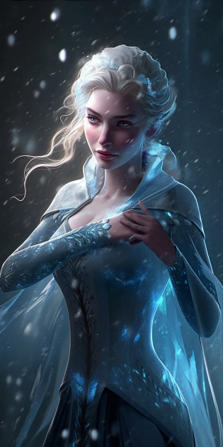 Stunning action pose::10 Elsa in a revealing outfit::10 goes in ice castle::8 hyper detailed::9 ultra stunning lighting, swirling blue smoke, beautiful alluring costume, gorgeous female, hourglass figure, beautifully lit, dark atmosphere, alluring pose, sheer fabric, scandalous pose, full body, 4D dimension, Stunning Concept art by: Stanley Artgerm, Darek Zabrocki, and Ross Draws, beautifully color - coded, unreal render::9 --s 300 --upbeta --q 5 --ar 1:2 --v 5