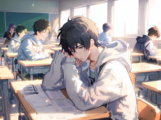 anime boy kissing his girlfriend in a classroom with other students, guweiz and makoto shinkai, sakimichan and makoto shinkai, makoto shinkai and (cain kuga), inspired by Okumura Togyu, ross tran and makoto shinkai, makoto shinkai. �h 2160