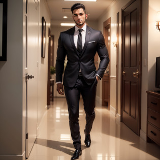 arafed man in a suit and tie standing in a room, vestindo terno preto, homem no terno preto, vestindo um terno preto, Wearing Black Business Suit, Macho bonito, vestindo um terno masculino elegante, vestindo terno apertado, em um terno preto, Terno Preto, terno intrincado, vestindo uma jaqueta preta extravagante, with a business suit on, bonito e atraente, de corpo inteiro, From head to toe, mostrando a altura, homem de corpo todo, showing feet, visto de baixo a cima, corpo inteiro, com sapatos, mostrando os sapatos sociais