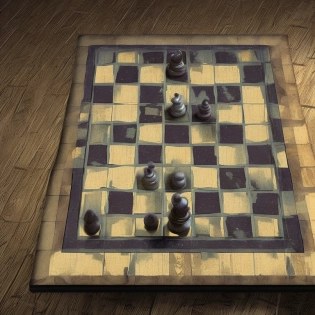 chessboard sitting on top of a table| a photorealistic painting| pexels| conceptual art| stars and galaxies| highly detailed perfect render| light effect| modern fantasy| glittering multiversal ornaments| universe in a grain of sand| photo manipulation| beautiful composition