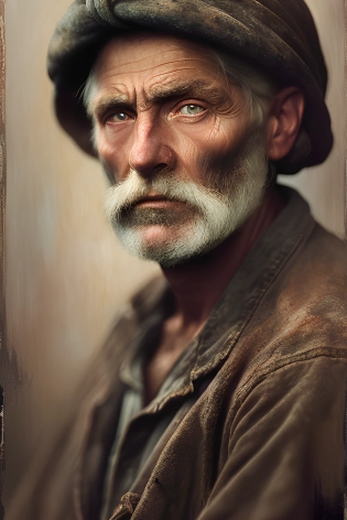 mined with a diamond stone, a portrait of an old coal miner in 19th century, beautiful painting with highly detailed face by greg rutkowski and magali villanueve