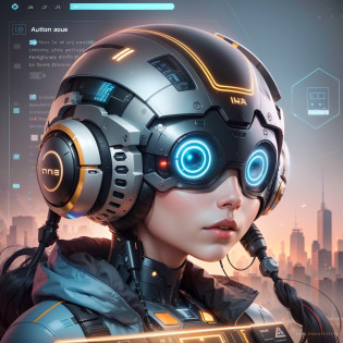 Hello! I'm looking to create a banner for my YouTube channel called IHA - Artificial Human Intelligence. I would like a highly eye-catching image that integrates elements related to artificial intelligence. Also, I would like to add the image of a robot to represent the presence of AI in the channel.

Imagine a futuristic background with vibrant colors and a technological feel. The banner should convey an idea of AI innovation and exploration. Includes, if possible, elements such as circuits, displays, or lines of code in the design. In addition, I would like a robot to be present in the image, representing artificial intelligence in a friendly and attractive way.

Make sure that the text 