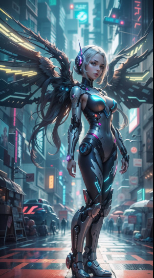anime, cyber, girl, wings, cyber girl, cyber girl, cyber girl, cyber girl, cyber, cyberpunk art inspired by Marek Okon, cgsociety contest winner, fantasy art, beautiful cyborg angel girl, futuristic robot angel, digital cyberpunk anime art, 4k highly detailed digital art, cyberpunk cyborg wasp, 4k detailed digital art, tron angel