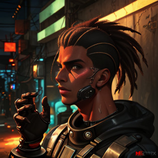MeinaMix, stunning shot, [[brown guy]], face detailed, cyberpunk streets,  brazilian, boy, guy, favela, 4k, 8k
