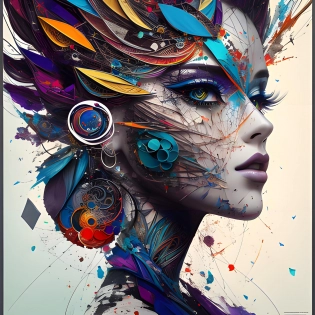 ultra detailed artistic abstract photography of Geometrical Woman, 32k trendy abstract poster of a beautiful woman, hair made of 3D paper quilling design, abstract paper quilling, detailed symmetric hazel eyes with circular iris, shattered paper fragments, natural body posture, by artist russ mills, art by alberto seveso, by Carne Griffiths, by Wadim Kashin, symmetrical, abstract artstyle, intricate complex watercolor painting, sharp eyes, digital painting, color explosion, concept art, voluminetric lighting, TanvirTamim, 3D octane render, 8k. by artgerm, trending on artstation, cinematic 4d, Epic cinematic brilliant stunning intricate meticulously detailed dramatic atmospheric maximalist digital matte painting, realistic, complementary colors