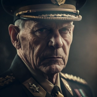 photograph close up portrait 62-year-old tough decorated general, CLEAN SHAVEN, serious, stoic cinematic 4k epic detailed 4k epic detailed photograph shot on kodak detailed bokeh cinematic hbo dark moody