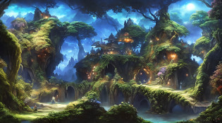 pintura de uma aldeia de fantasia com uma cachoeira e uma cachoeira, Cidade da fantasia de Medeival, fantasia altamente detalhada, Fantasia Pintura HD, bela fantasia detalhada, Vila da Fantasia, pintura de fantasia bonita, Cidade da Fantasia, Fantasia pintura fosca?fofo, whimsical fantasy landscape art, fantasy town setting, cena de fantasia, paisagem de arte de fantasia, Pintura realista de fantasia, arte digital de fantasia detalhada