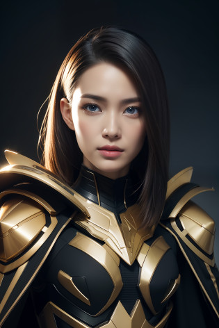 Exoskeleton mech?afofuturism?Gold and red theme style?offcial art?Unity 8k wallpaper?Hyper-detailing?Master masterpieces??Best quality at best?A woman who is??The is very detailed???RAW photos?best qualtiy???Realistis?realisticlying?1.3??High- sharpness?Open Your Mouth Lightly?Ultra detailed complex 3D rendering of the face???highly detailedskin?1.2????Beautiful Caucasian Woman?Soft breasts and fair skin ?Black color hair?eBlue eyes?long whitr hair??dynamic�angle?Mysterious expressions?fire glow effect?Fantasy background?edge lit?Side brightness?cinematric light?hyper HD?8K?filmgrain?Best shadow?light particules?detailed skin textures?Detailed jewel armor texture?detailed face with?with intricate detail?ultra�-�detailed?brightly?sturdy?Silver armor??Slender abs? have glowing weapons?Mech shield?pole??Beautiful huge mech crown with details???shinning eyes?long cape?fanciful,,,,,?Realistis??