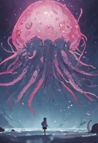 Crie uma logo minimalista de um polvo estilizado. O polvo deve ser representado de forma simplificada, com linhas limpas e sem muitos detalhes. Give the octopus a rounded shape, with a slightly larger head and eight curved, uniform tentacles protruding from it. Use uma paleta de cores suaves, as shades of pale blue and white. Make sure the logo is elegant and easy to recognize, mesmo em tamanhos pequenos. The main focus should be on the basic shape of the octopus and the feeling of minimalism.